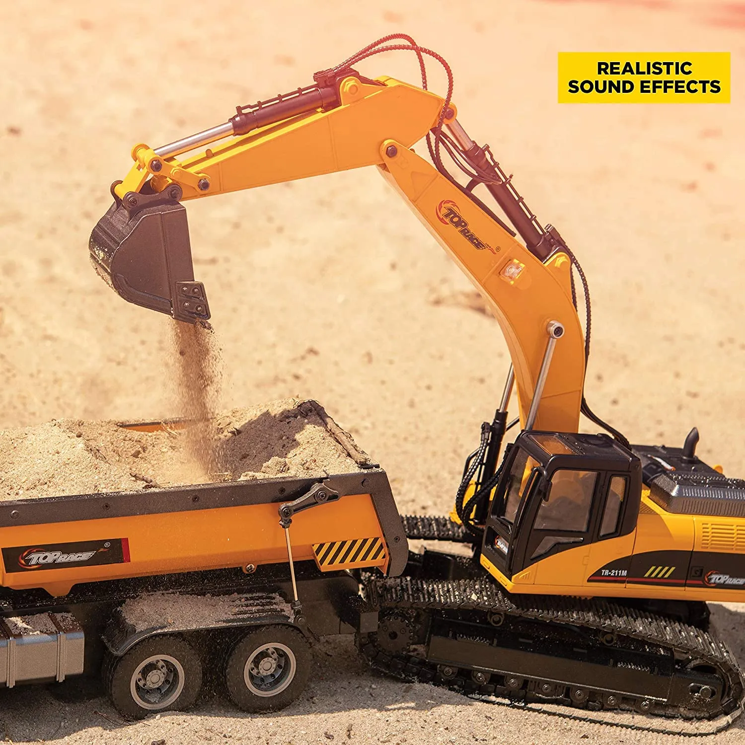15 Channel Full Functional Remote Control Excavator Construction Tractor, Excavator Toy