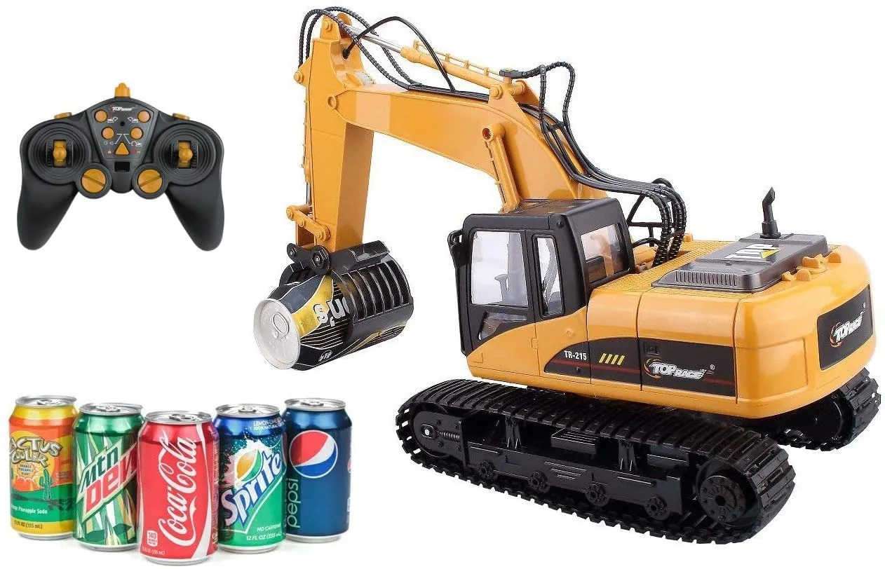15 Channel Full Functional Remote Control Excavator Construction Tractor, Excavator Toy