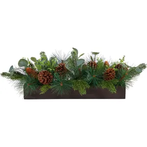 30" Holiday Foliage Artificial Centerpiece