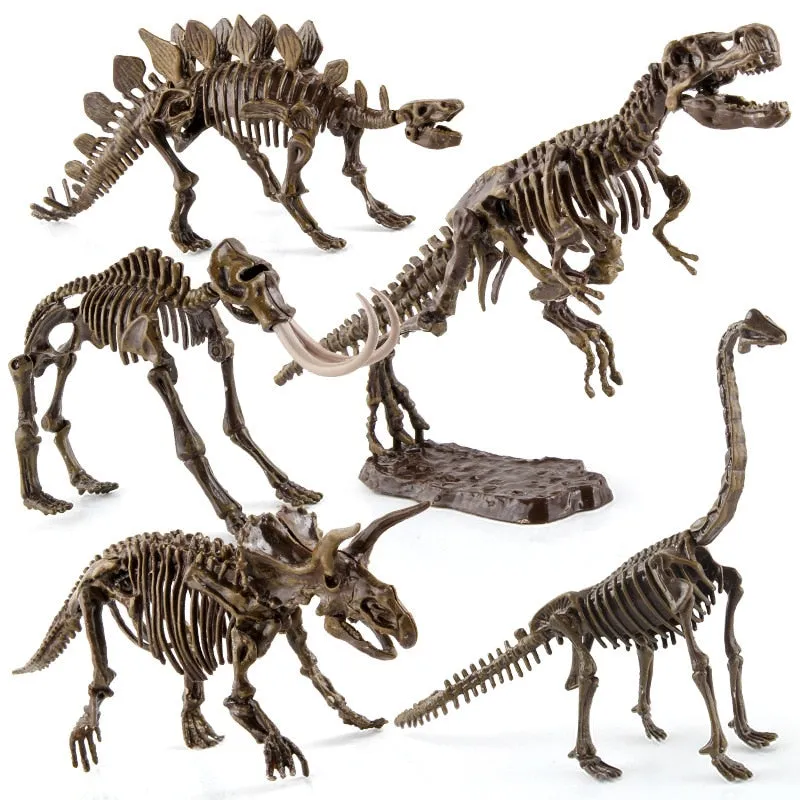 3D Dinosaur Fossil Excavation Kits Education Archeology Exquisite Toy Set Game Action Children Figure Skeleton Model