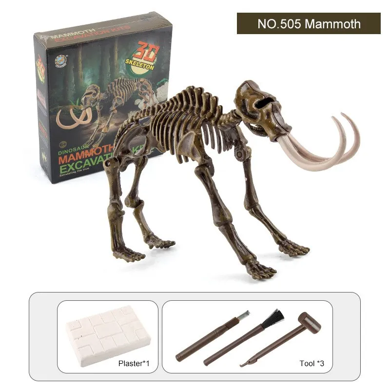 3D Dinosaur Fossil Excavation Kits Education Archeology Exquisite Toy Set Game Action Children Figure Skeleton Model
