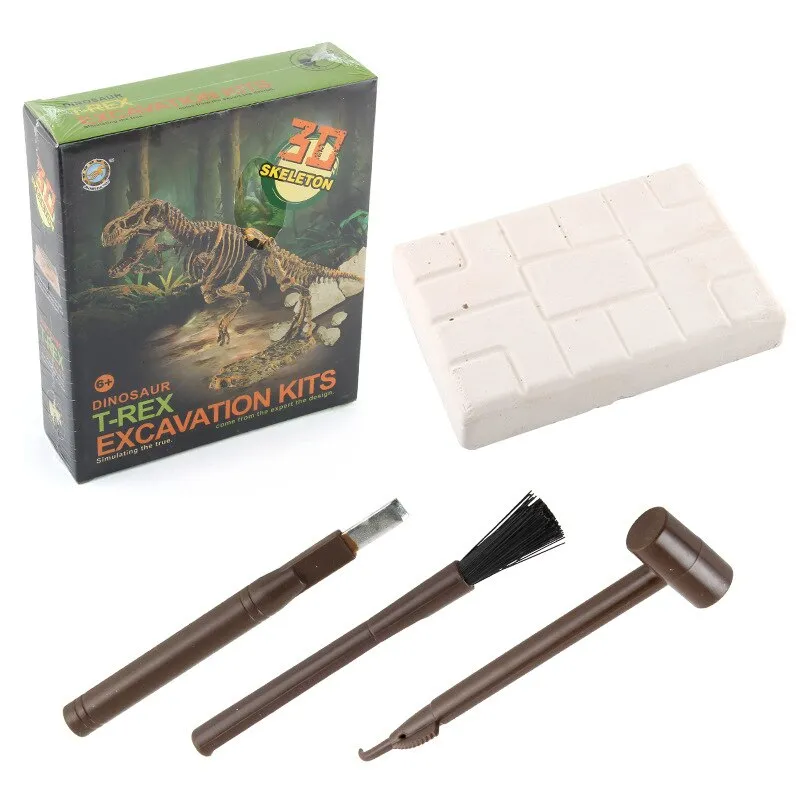 3D Dinosaur Fossil Excavation Kits Education Archeology Exquisite Toy Set Game Action Children Figure Skeleton Model