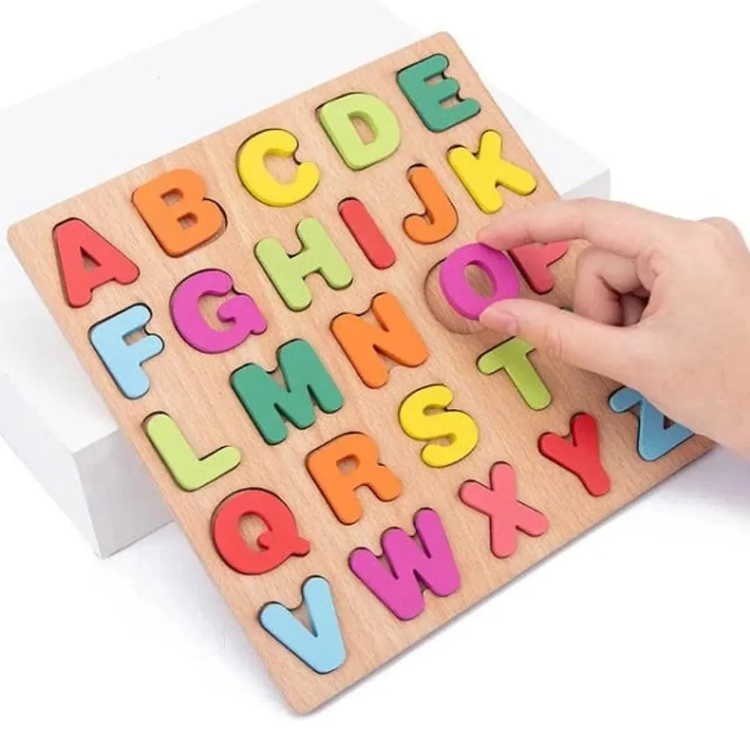 3D Uppercase Alphabet Wooden Learning Board - 216