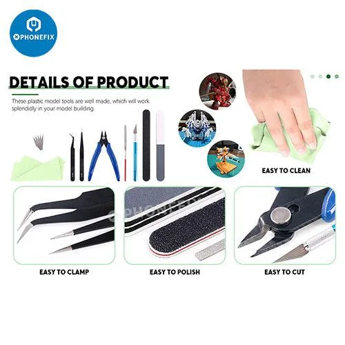 9 In 1 Mobile Phone Repair Toolkit Toy Figure Model Fixing Craft Set