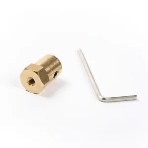 Brass Motor Shaft Hexagon HEX Coupler Robot Car Wheel 3/4/5/6/7mm Shaft Diameter