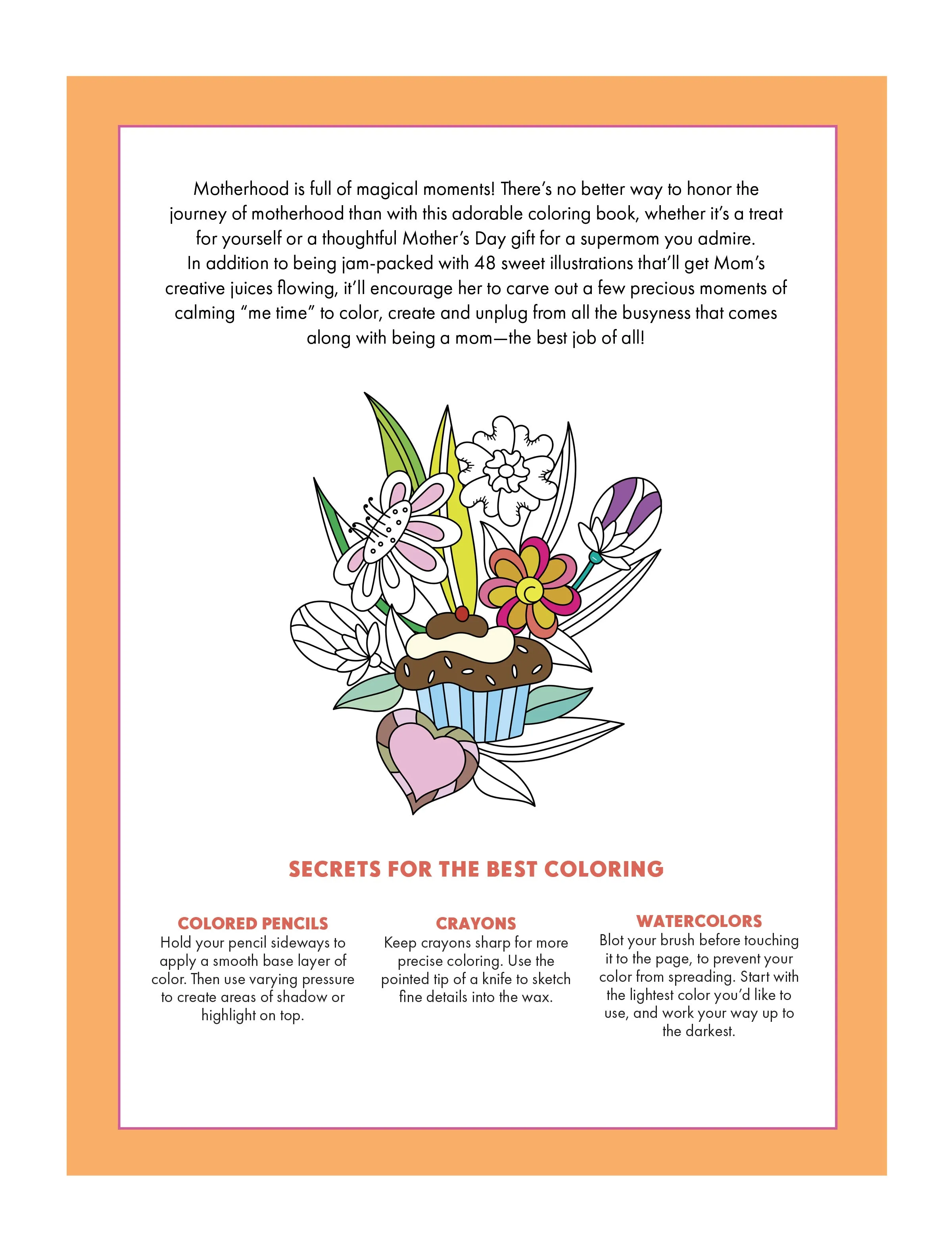 Brilliant Escapes - Mother's Day Coloring Book: 48 Lovely Designs To Relax And Add Her Own Sense Of Creativity
