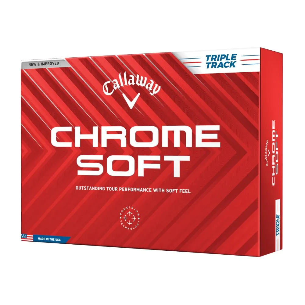 Callaway Golf Chrome Soft Triple Track Golf Balls 2024 - White