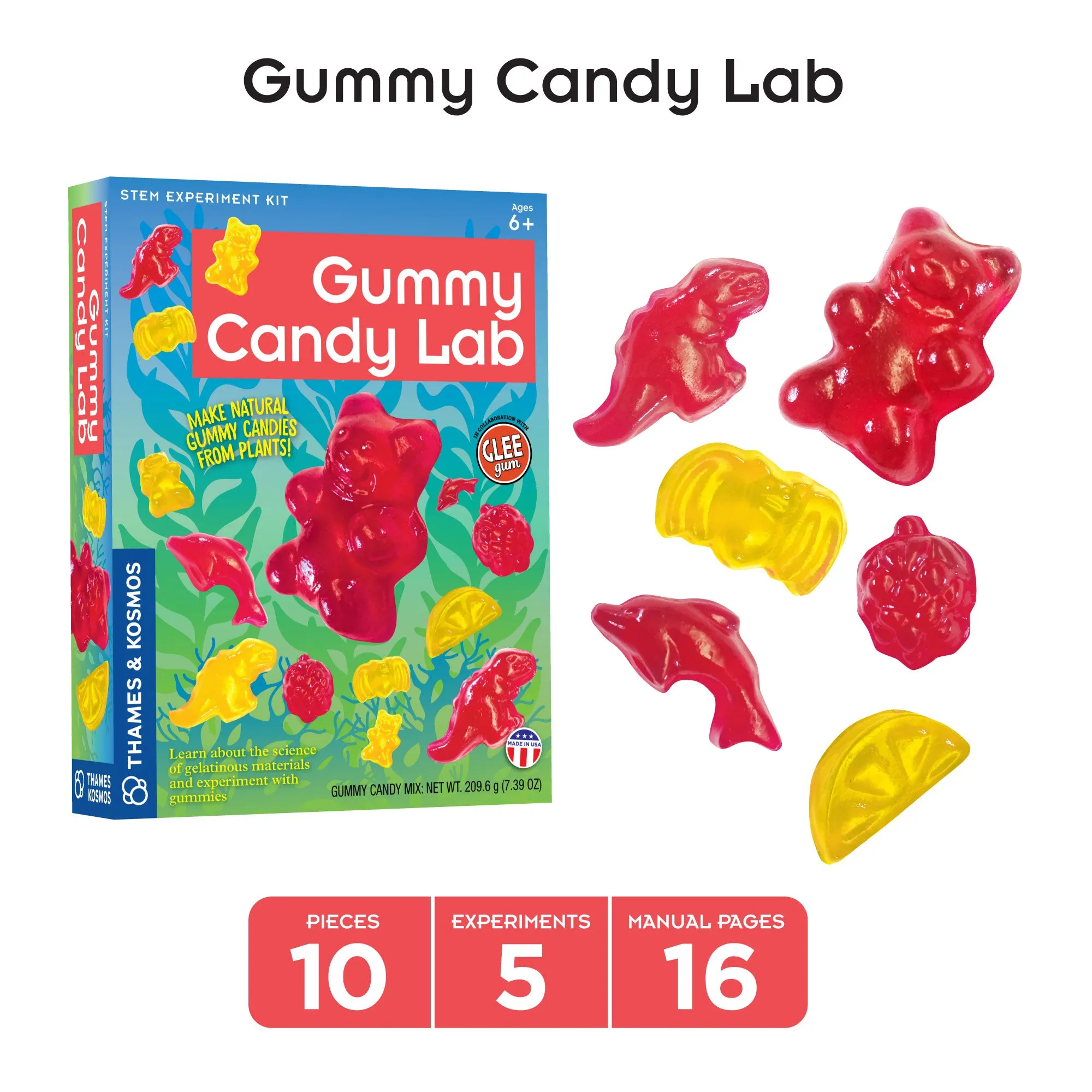 Candy Science Experiment Kits. Two-Pack: Gummy Candy Lab & Super Duper Bubble Gum Lab