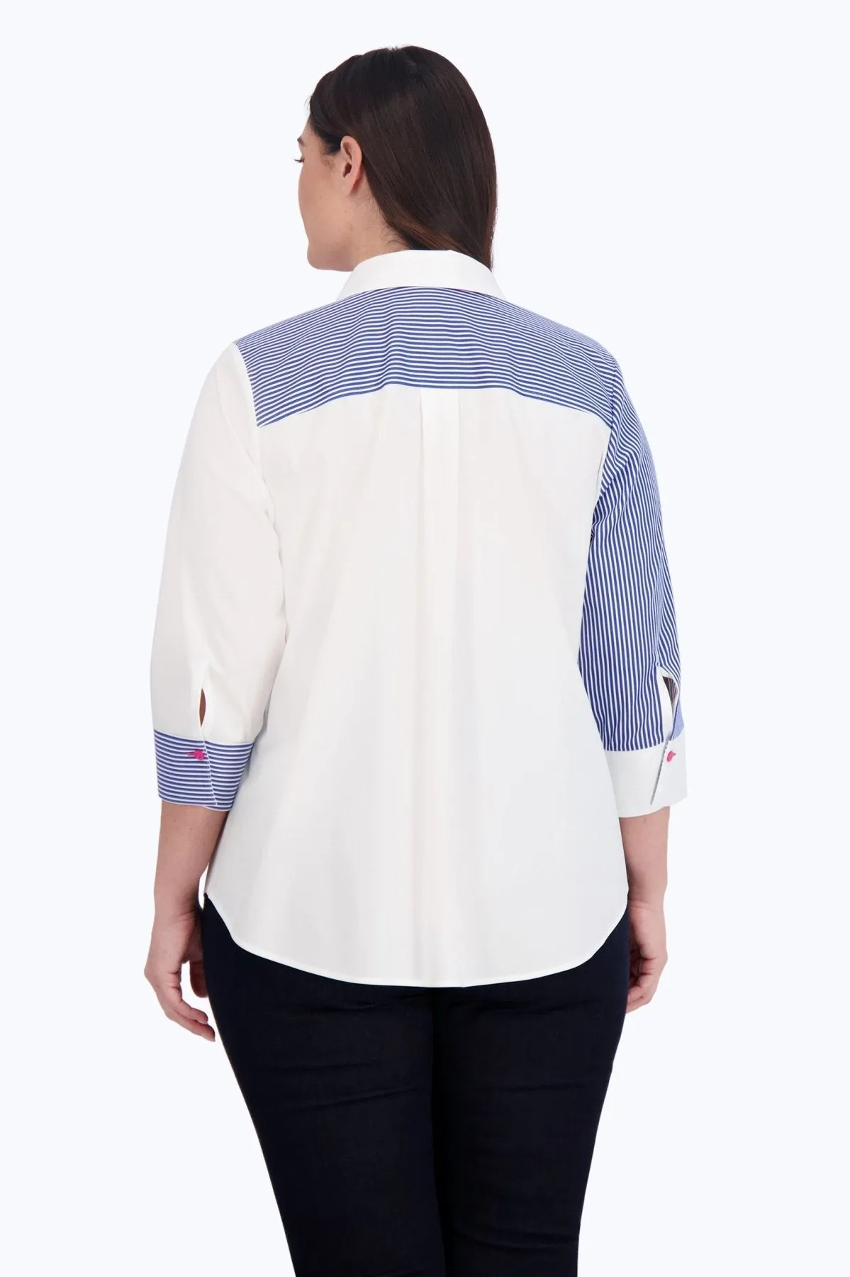 Charlie Plus Stretch No Iron Colorblock Stripe Shirt