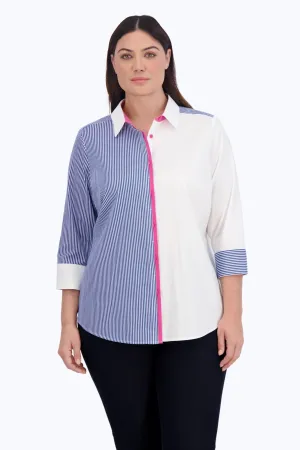 Charlie Plus Stretch No Iron Colorblock Stripe Shirt