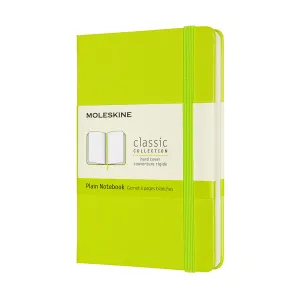 Classic Notebook, Hard Cover, Pocket, Blank, Lemon Green