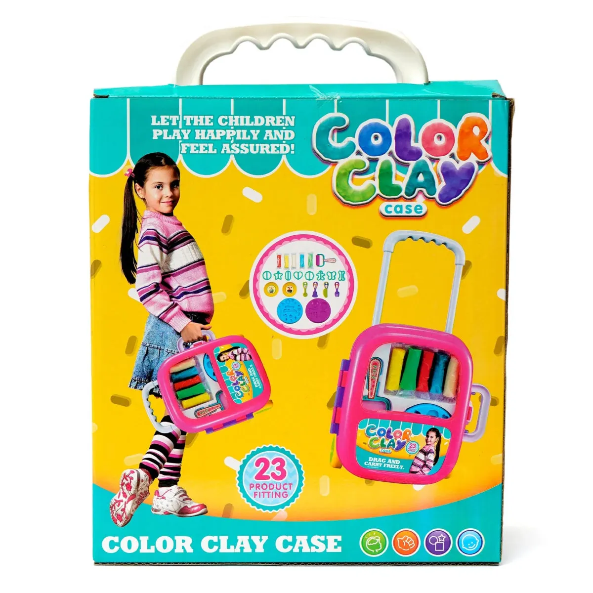 Color Clay Dough Suitcase | 23 Pcs