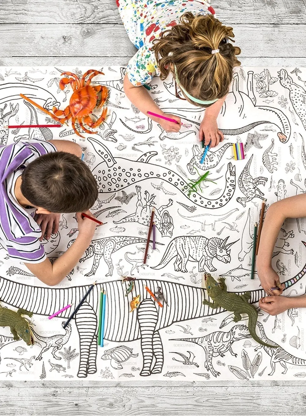 Colour-In Giant Dinosaur Poster/Tablecloth