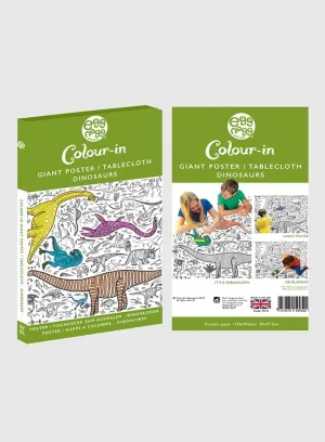 Colour-In Giant Dinosaur Poster/Tablecloth