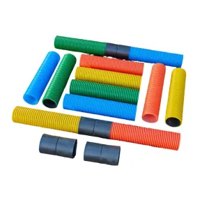 Coloured Pipes & Connectors (16Pk)