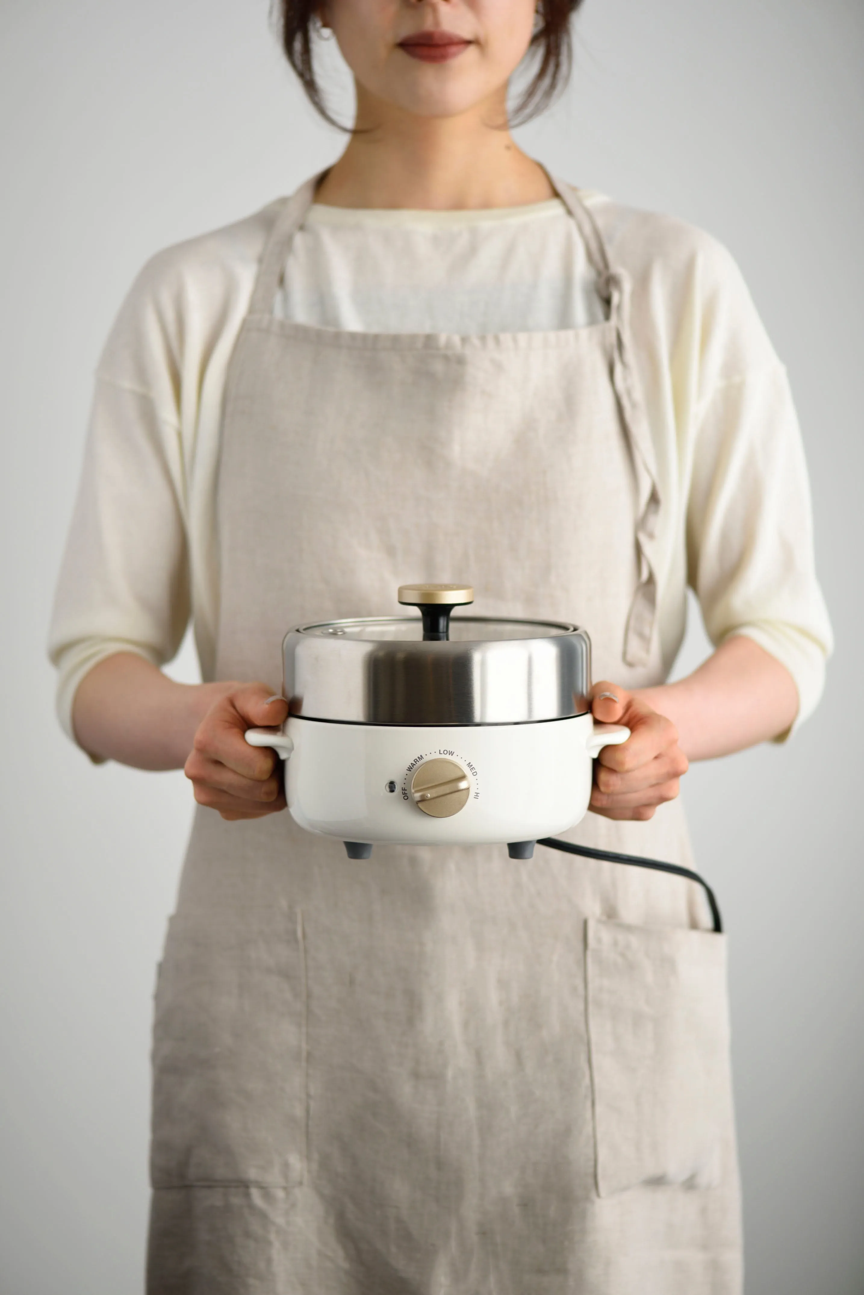 Compact Multi Grill Pot in White