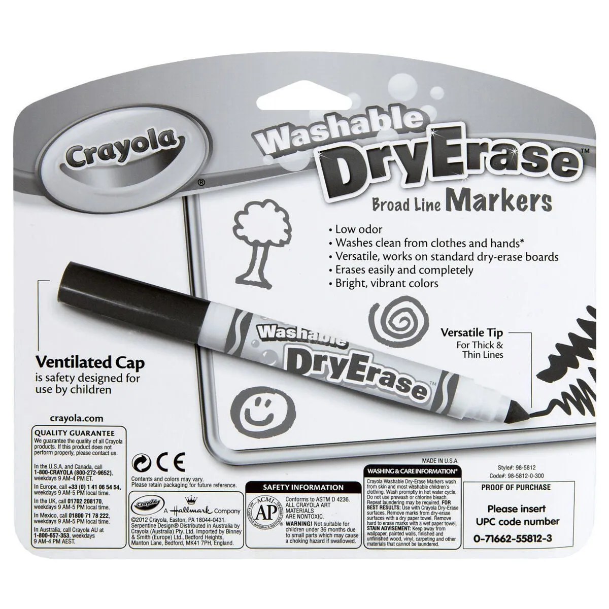 Crayola Washable Dry-Erase Markers Pack of 8