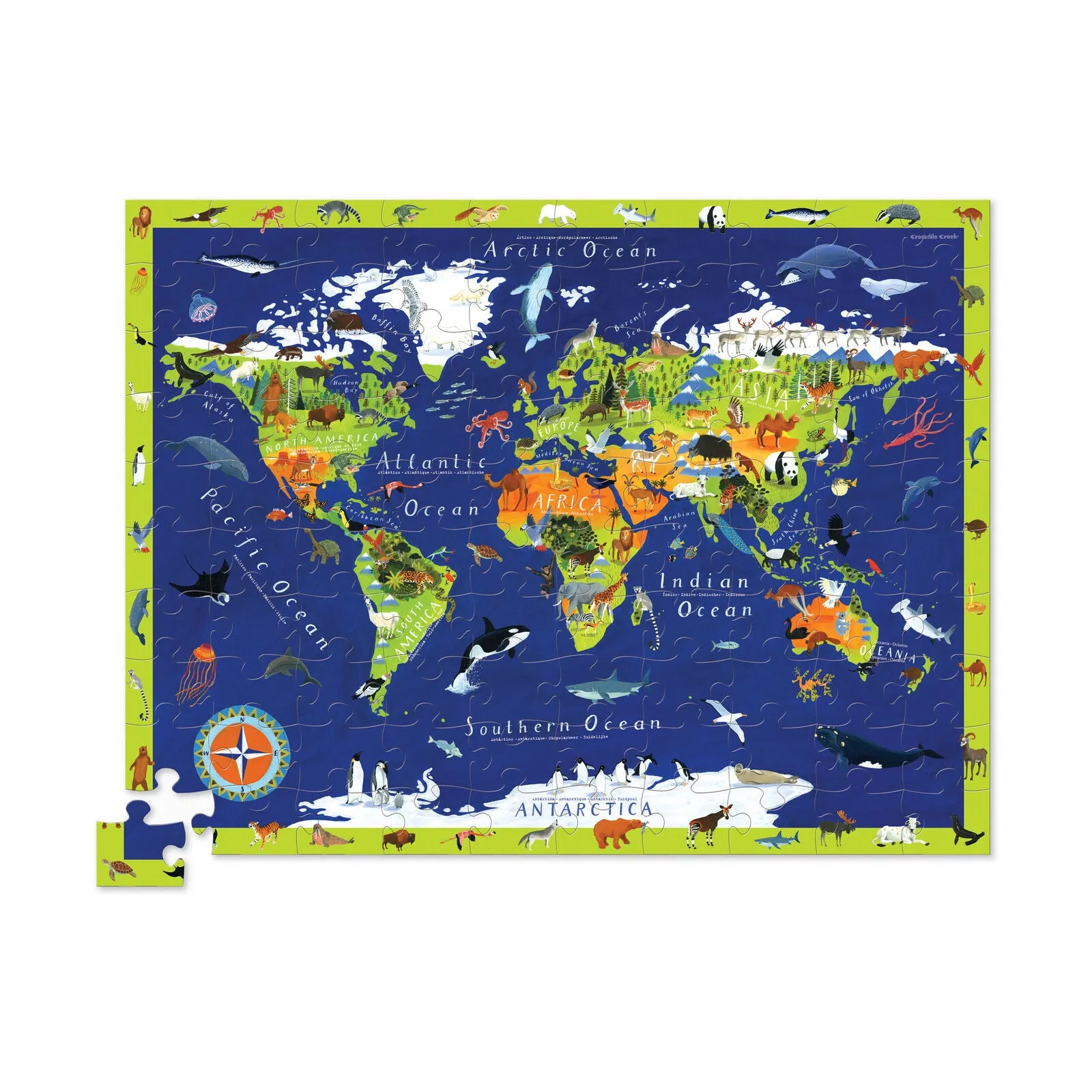 Crocodile Creek - Puzzle 100pcs - Discover & Play World