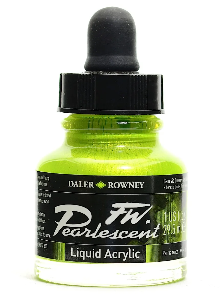 Daler Rowney FW Pearlescent Ink GENESIS GREEN