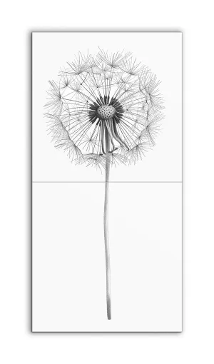 Dandelion Elegance: Black and White Art