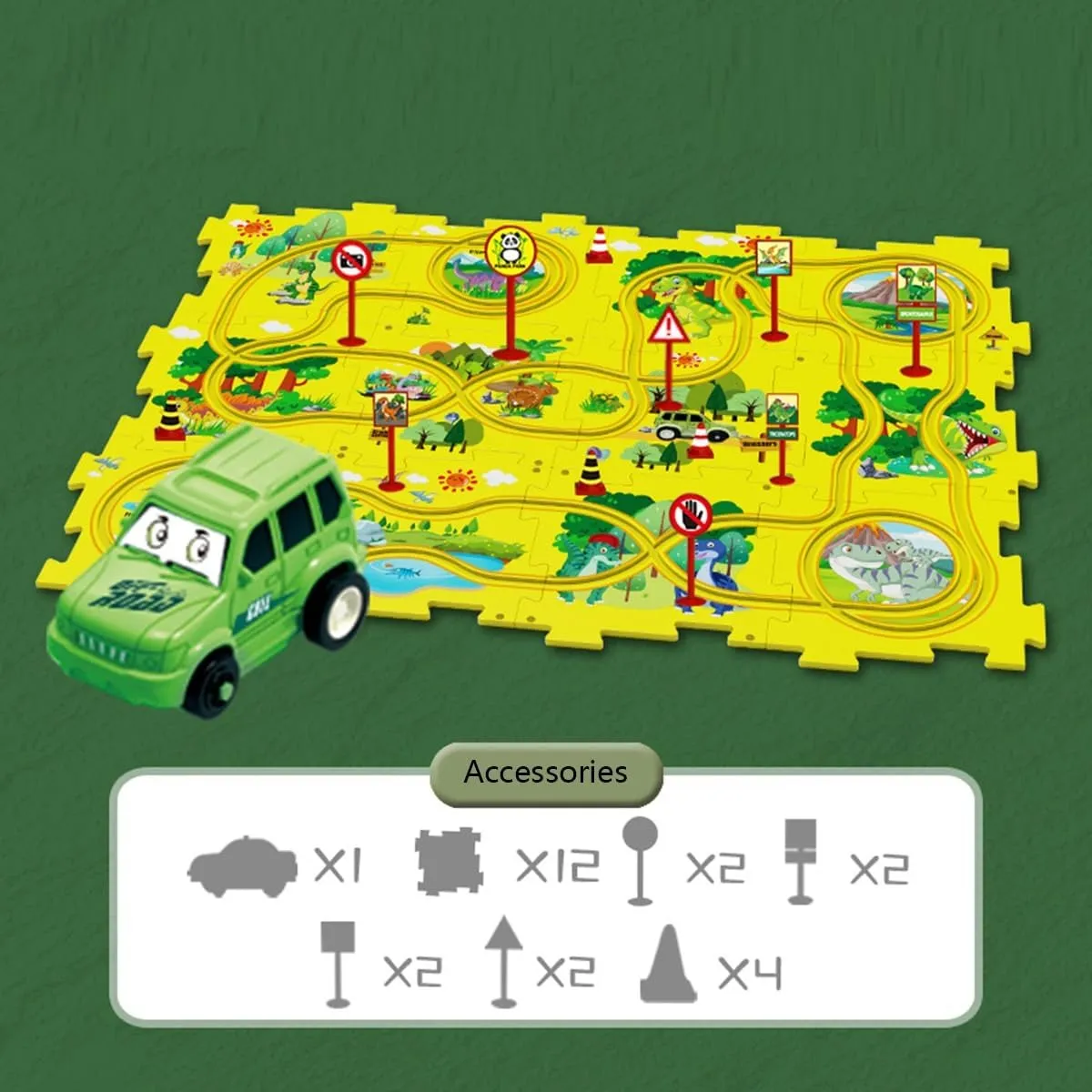 DIY Assembling Electric Car Track Puzzle - 25pcs