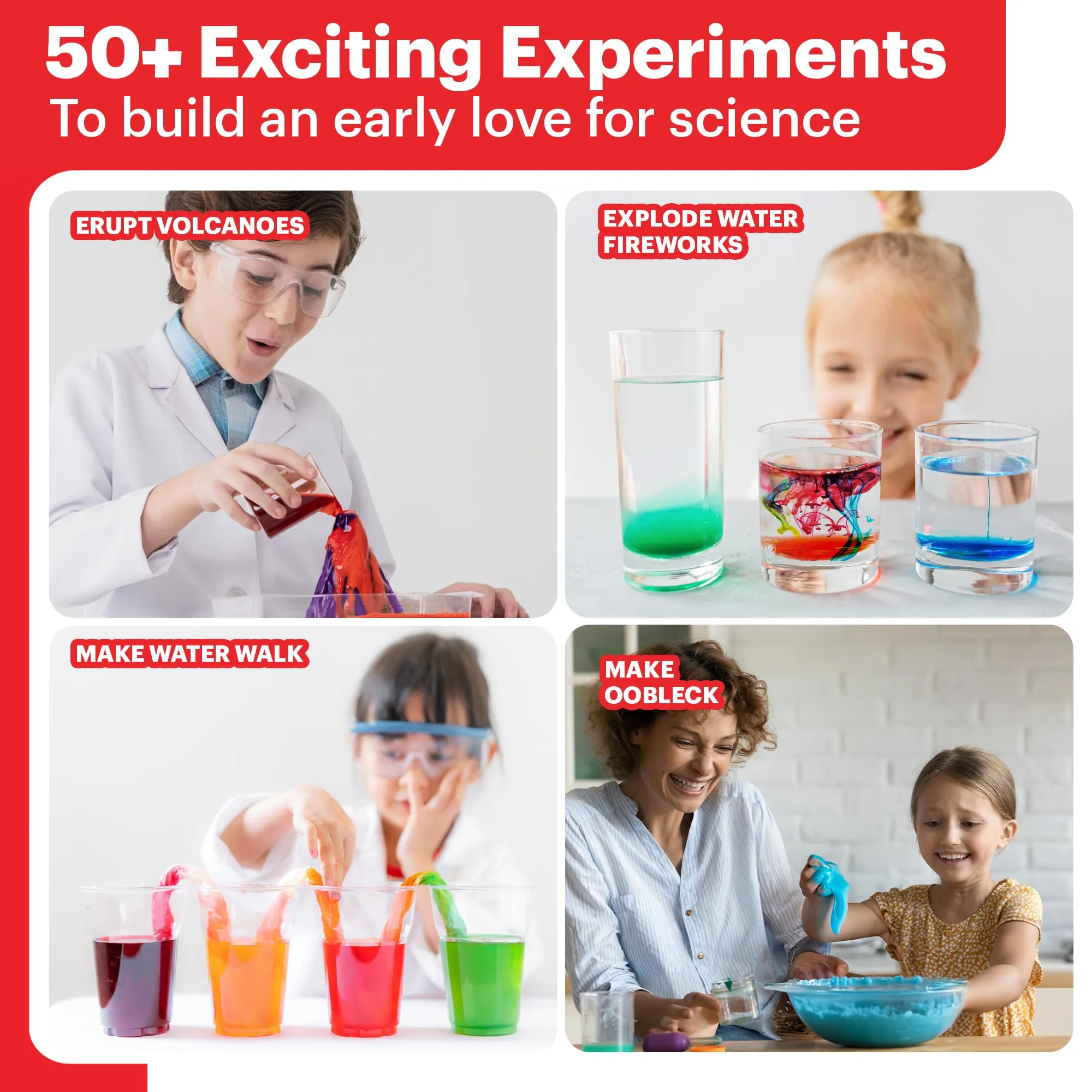 Doctor Jupiter My First Science Kit for Kids Ages 4-5-6-7-8-9-10-11-12 | Birthday Gift Ideas for 4  Year Old Boys & Girls | STEM Learning & Educational Toys | 50  Experiments Starter Science Series