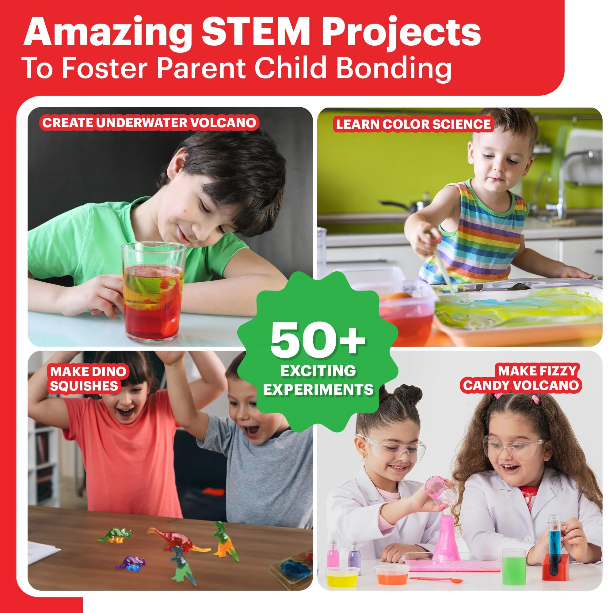 Doctor Jupiter My First Science Kit for Kids Ages 4-5-6-7-8-9-10-11-12 | Birthday Gift Ideas for 4  Year Old Boys & Girls | STEM Learning & Educational Toys | 50  Experiments Starter Science Series