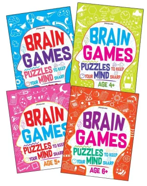 Dreamland Brain Games Series - An Interactive & Activity Book For Kids - Set of 4 Books(English)