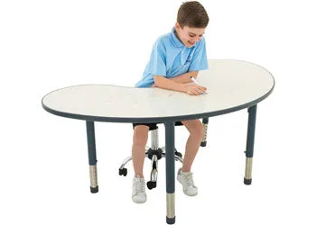 Ergerite Whiteboard Group Table - 52-74 high