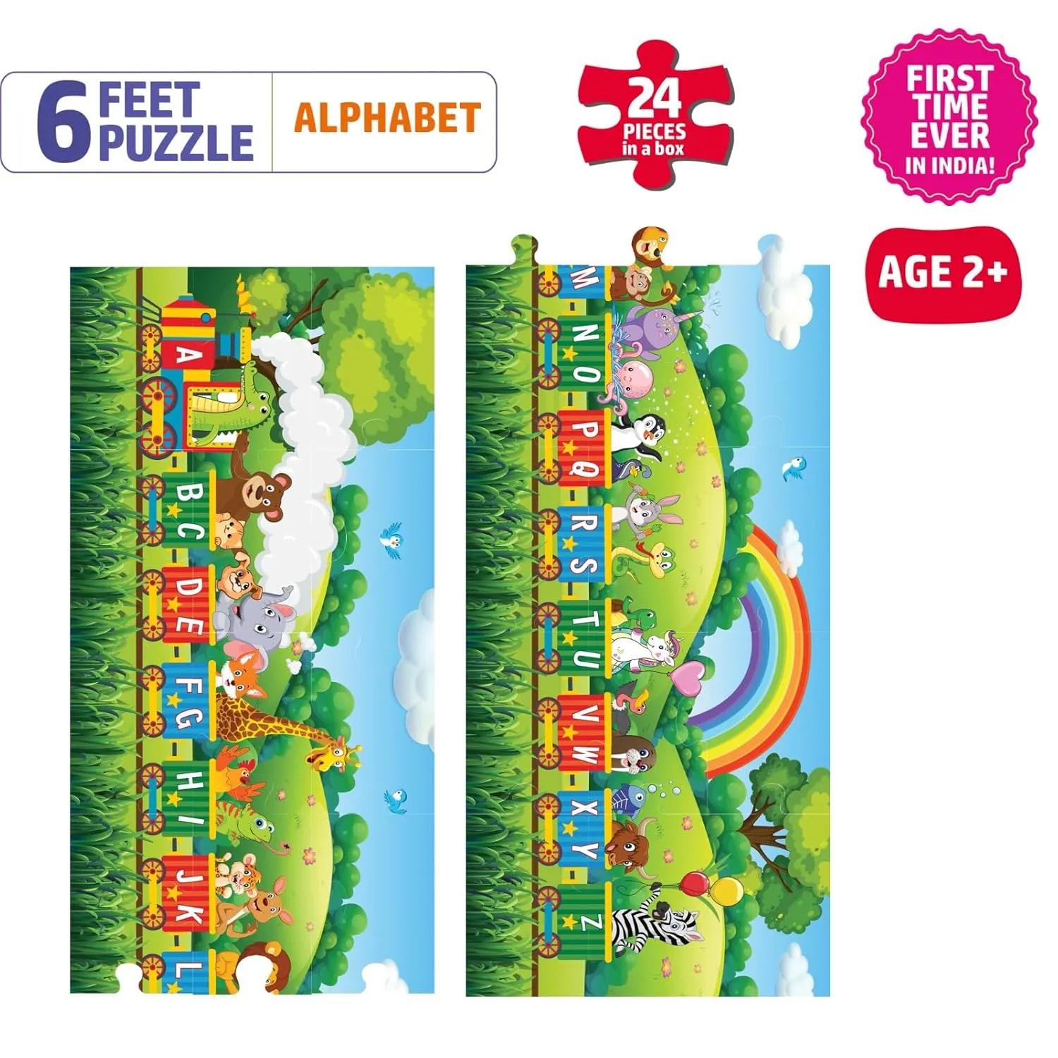 FLO Toys 6 Feet Puzzle Alphabet Floor Puzzle For Kids Ages 2 