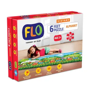 FLO Toys 6 Feet Puzzle Alphabet Floor Puzzle For Kids Ages 2 
