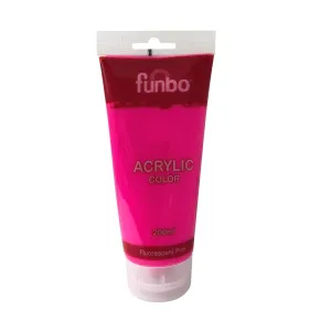 Funbo Acrylic Color Tube 200ml 10 Fluorecent Pink