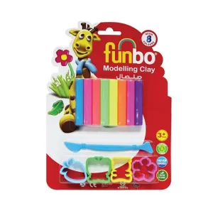 Funbo Colour Modelling Clay with 3 Mould 100g 8 Neno Colors Set