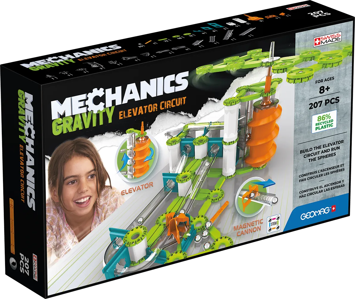 Geomag 765 Mechanics Gravity Elevator Circuit 207 pcs