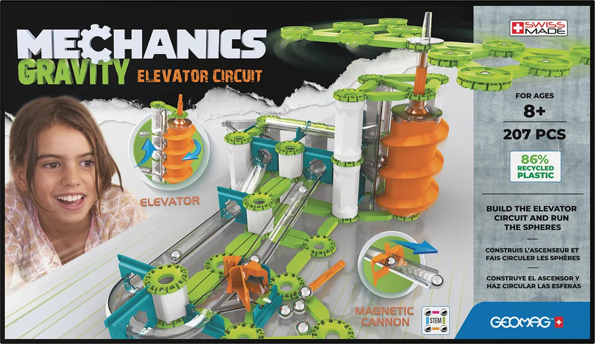 Geomag 765 Mechanics Gravity Elevator Circuit 207 pcs