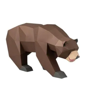 Grizzly Brown Bear Paper DIY Kit