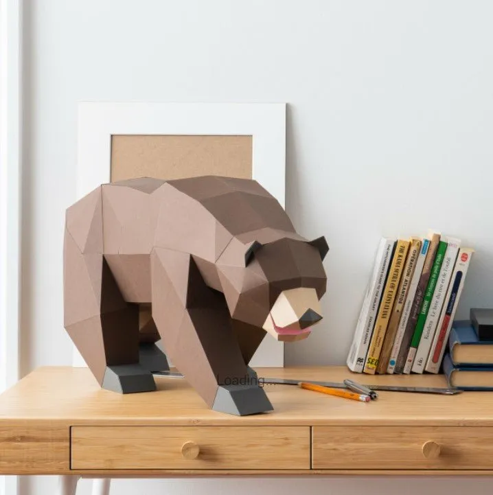 Grizzly Brown Bear Paper DIY Kit