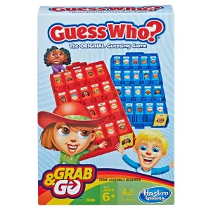 Hasbro Gaming Grab and Go Guess Who? Game for Kids Ages 6 and Up Portable 2 Player Game