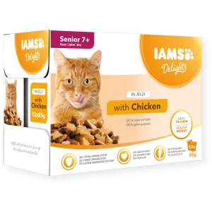Iams Delights Senior Chicken in Jelly 8x85g