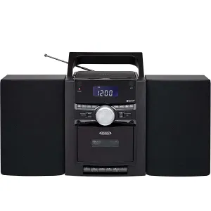 Jensen Audio Portable Bluetooth CD Music System with Cassette and PLL AM/FM Radio