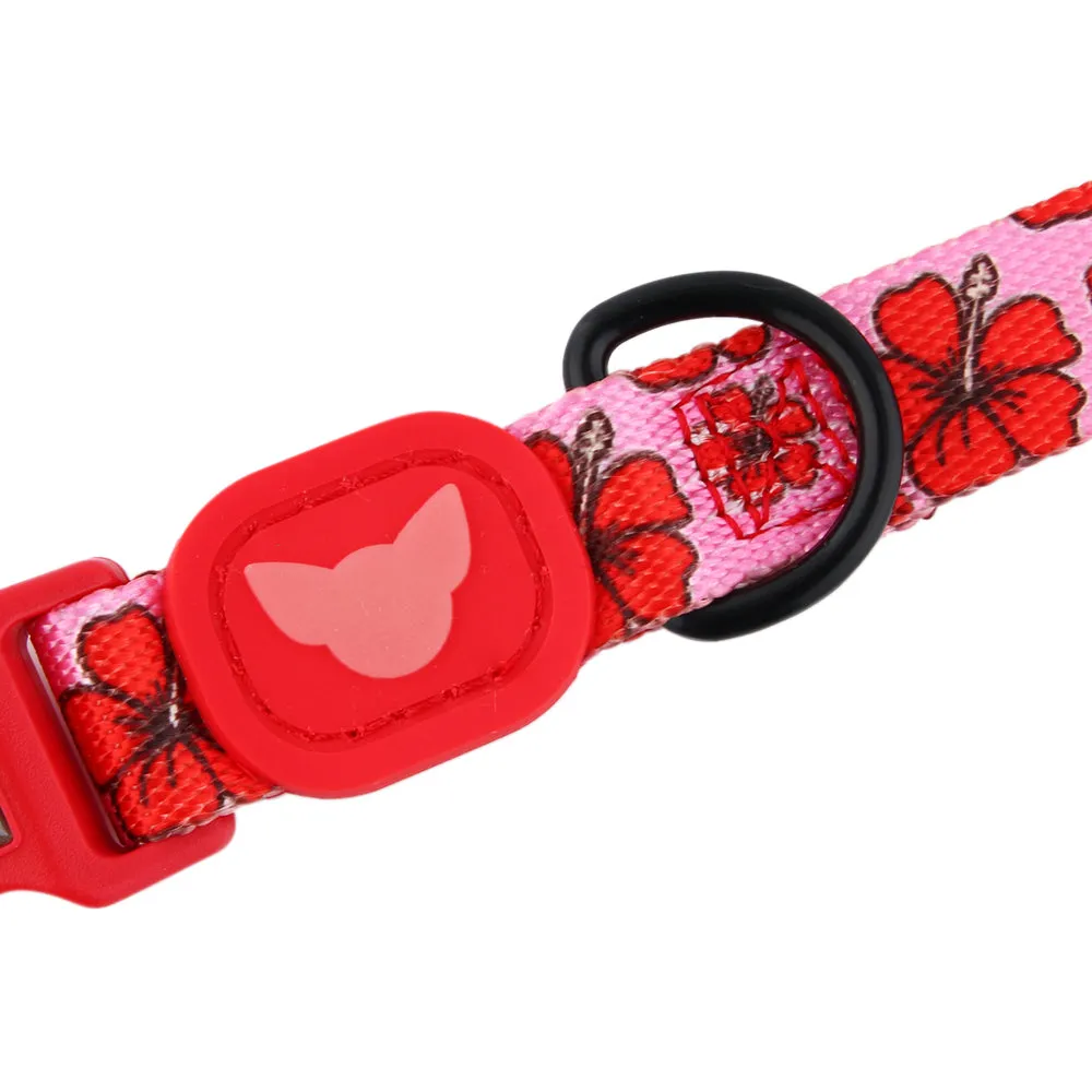 Jibara Amapola Floral Dog Collar | Perrandeo Jibaro Pawtriotico Collection