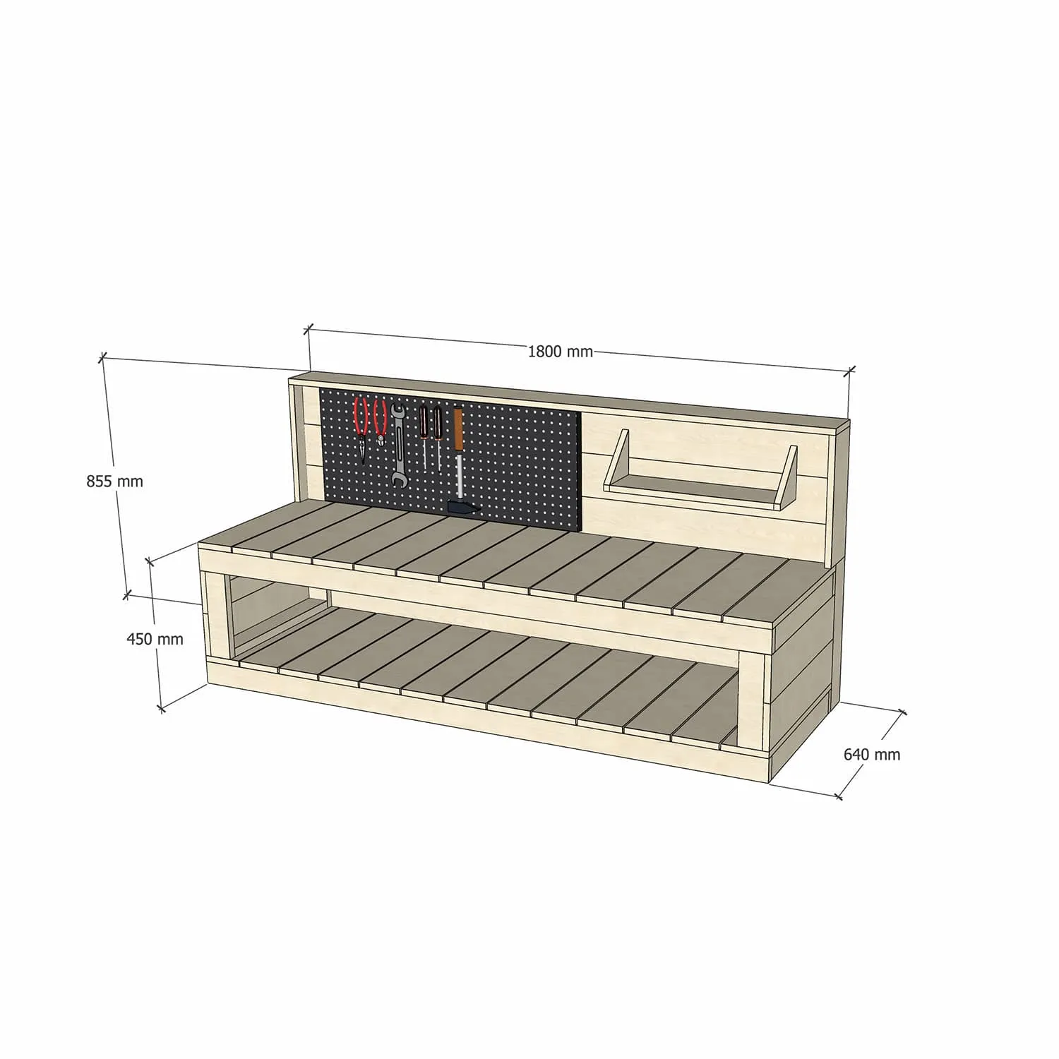 Kids' Wooden Workbenches - Best suited undercover