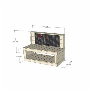 Kids' Wooden Workbenches - Best suited undercover