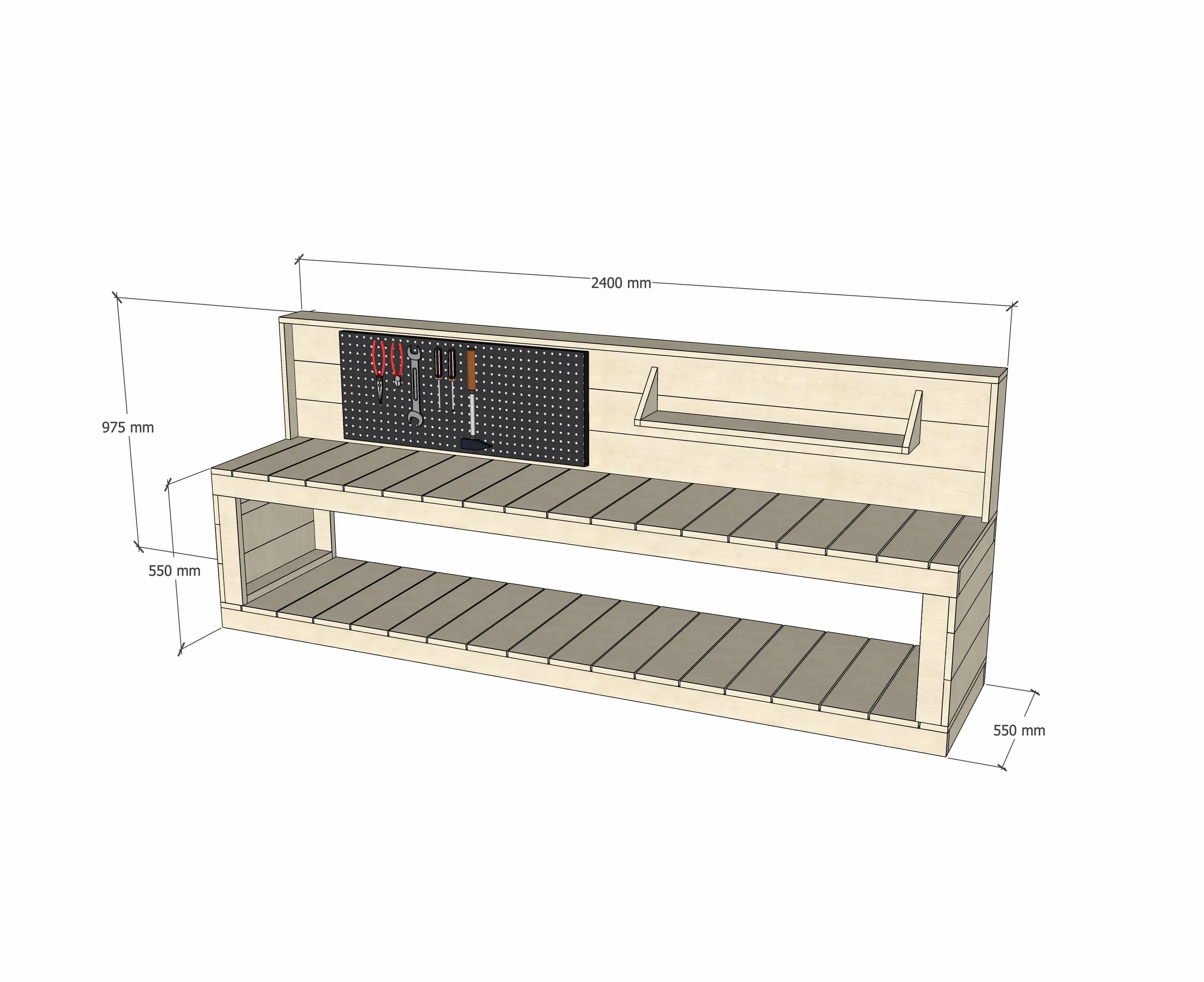 Kids' Wooden Workbenches - Best suited undercover