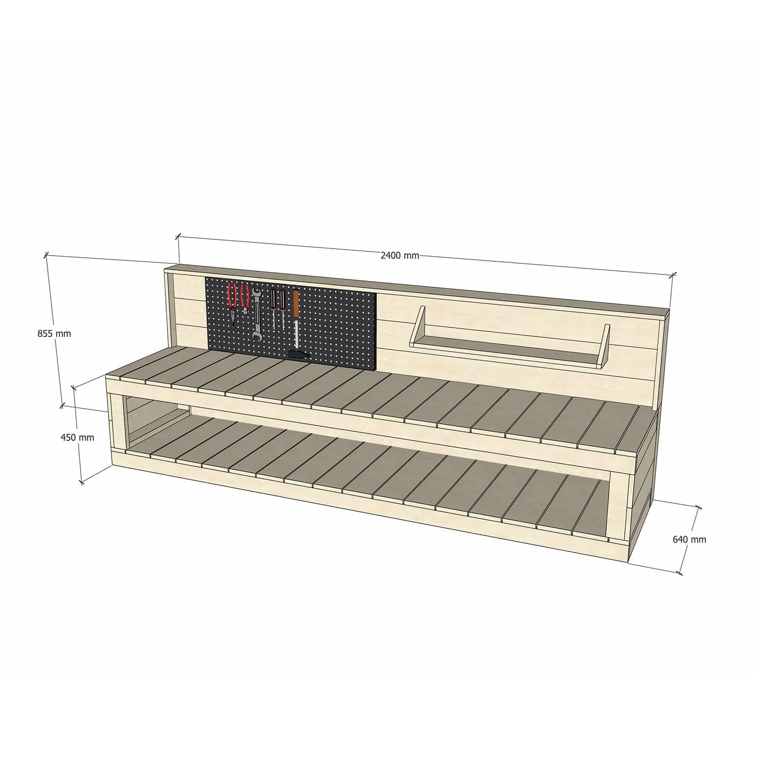 Kids' Wooden Workbenches - Best suited undercover