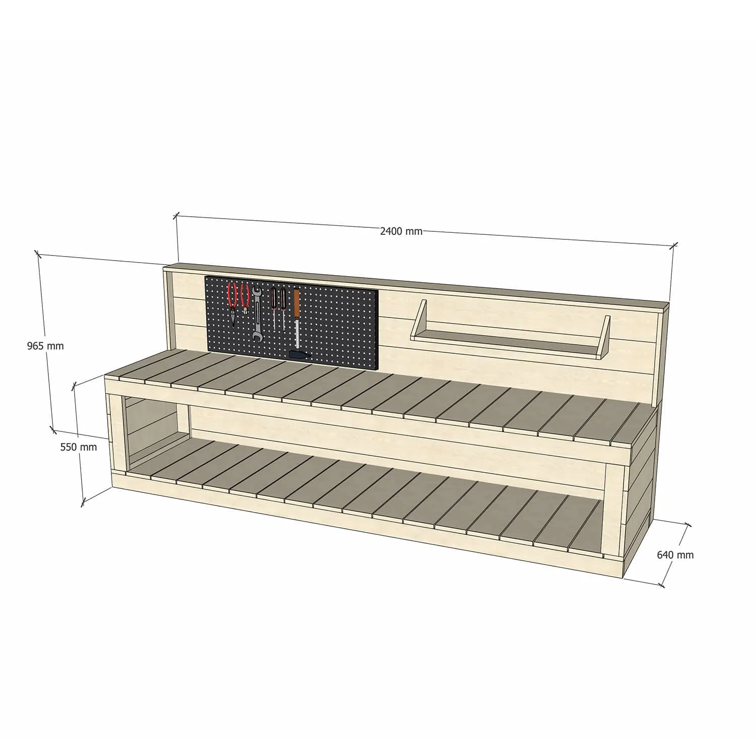 Kids' Wooden Workbenches - Best suited undercover