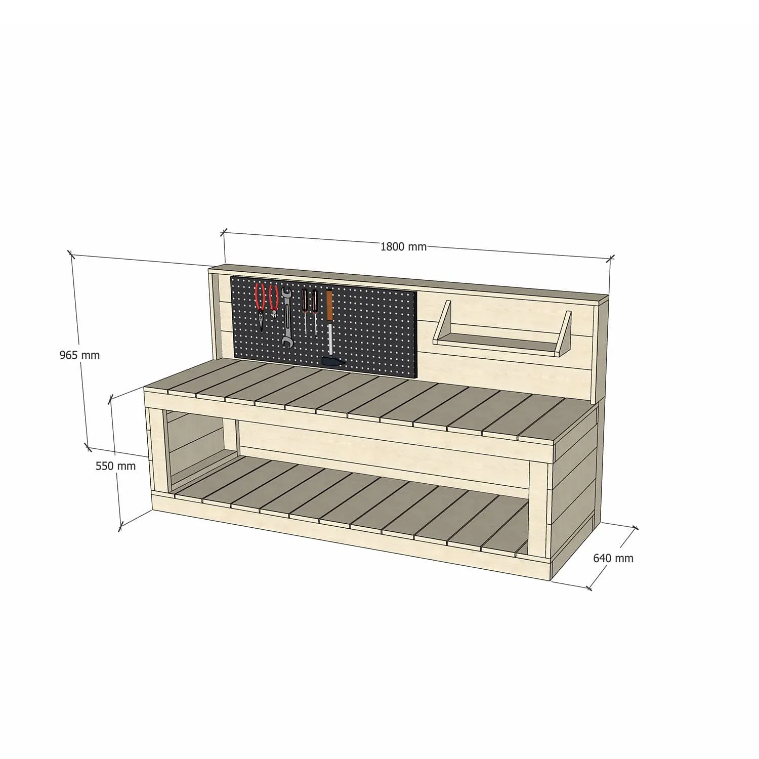 Kids' Wooden Workbenches - Best suited undercover