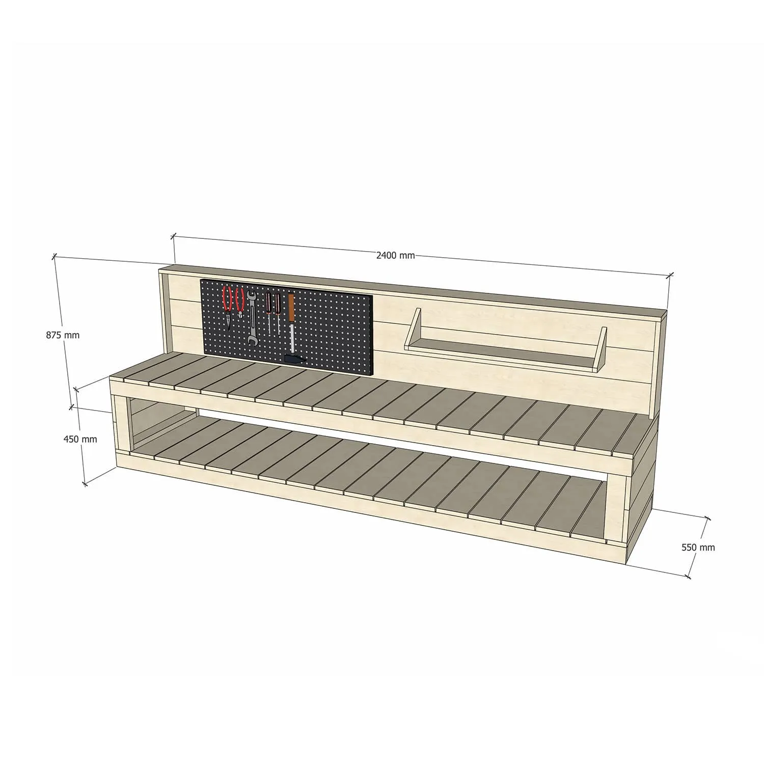 Kids' Wooden Workbenches - Best suited undercover