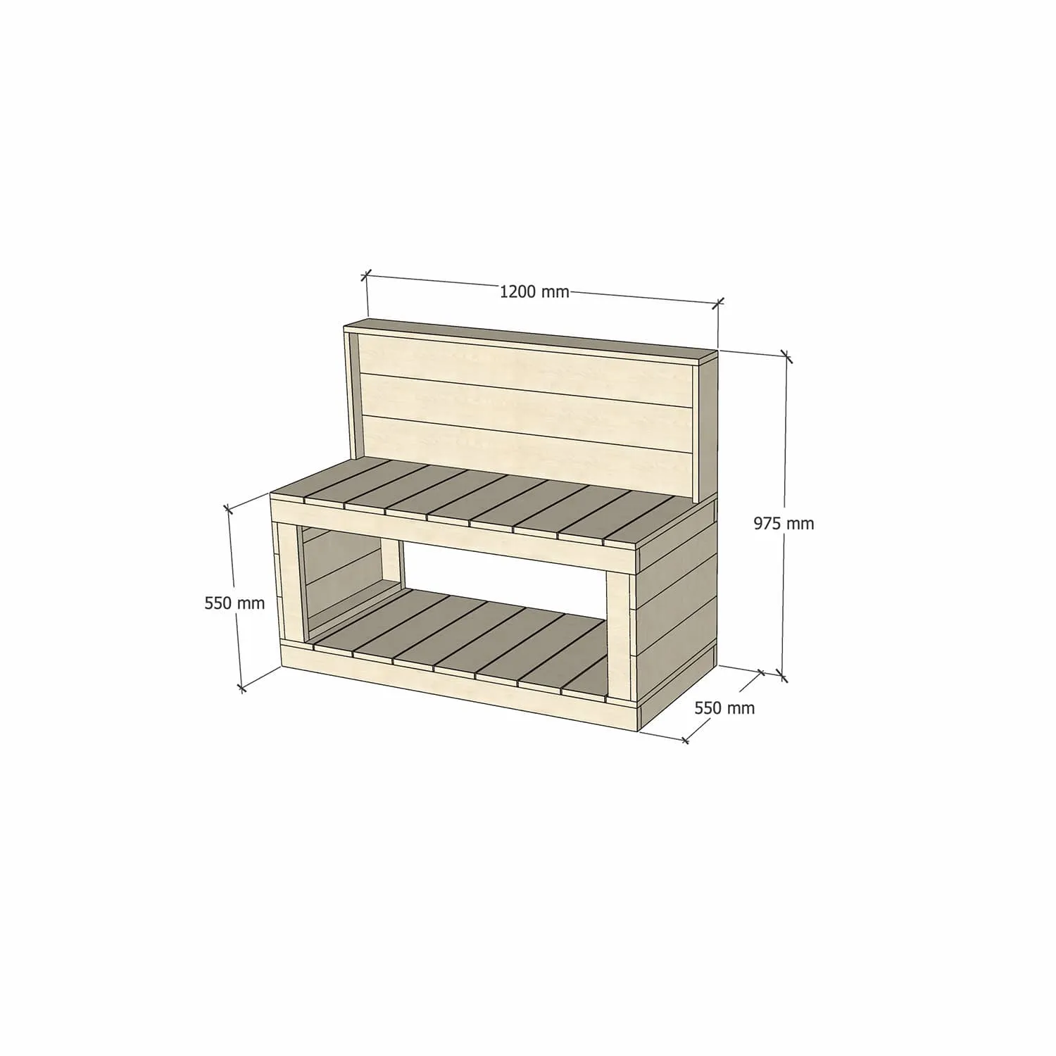 Kids' Wooden Workbenches - Best suited undercover