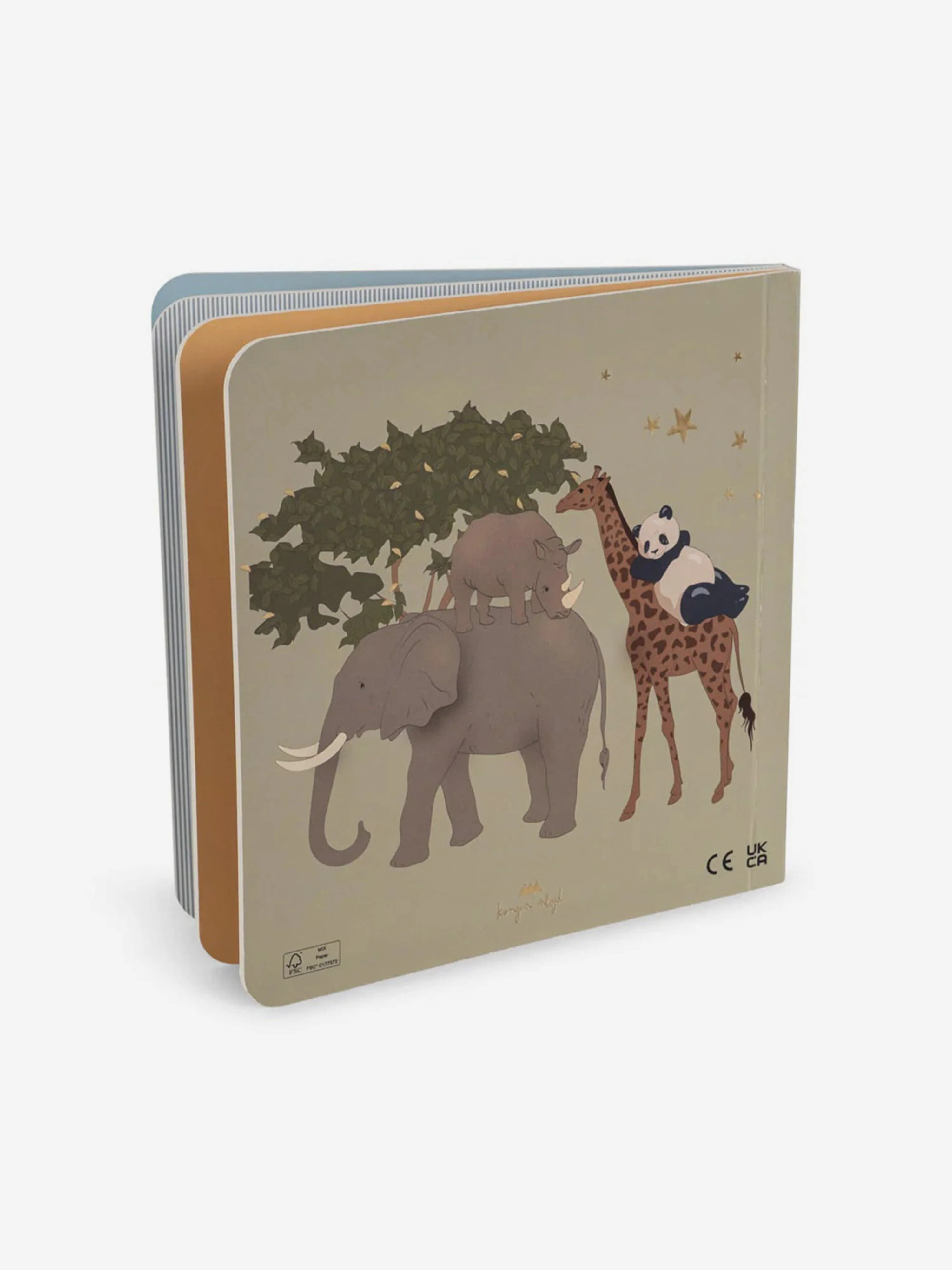 Konges Sløjd Baby Safari Touch and Feel Book in Multicolour